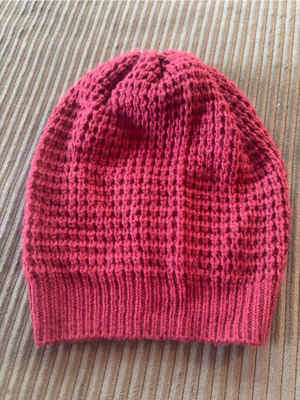 Women's Raspberry Knit Beanie Hat
